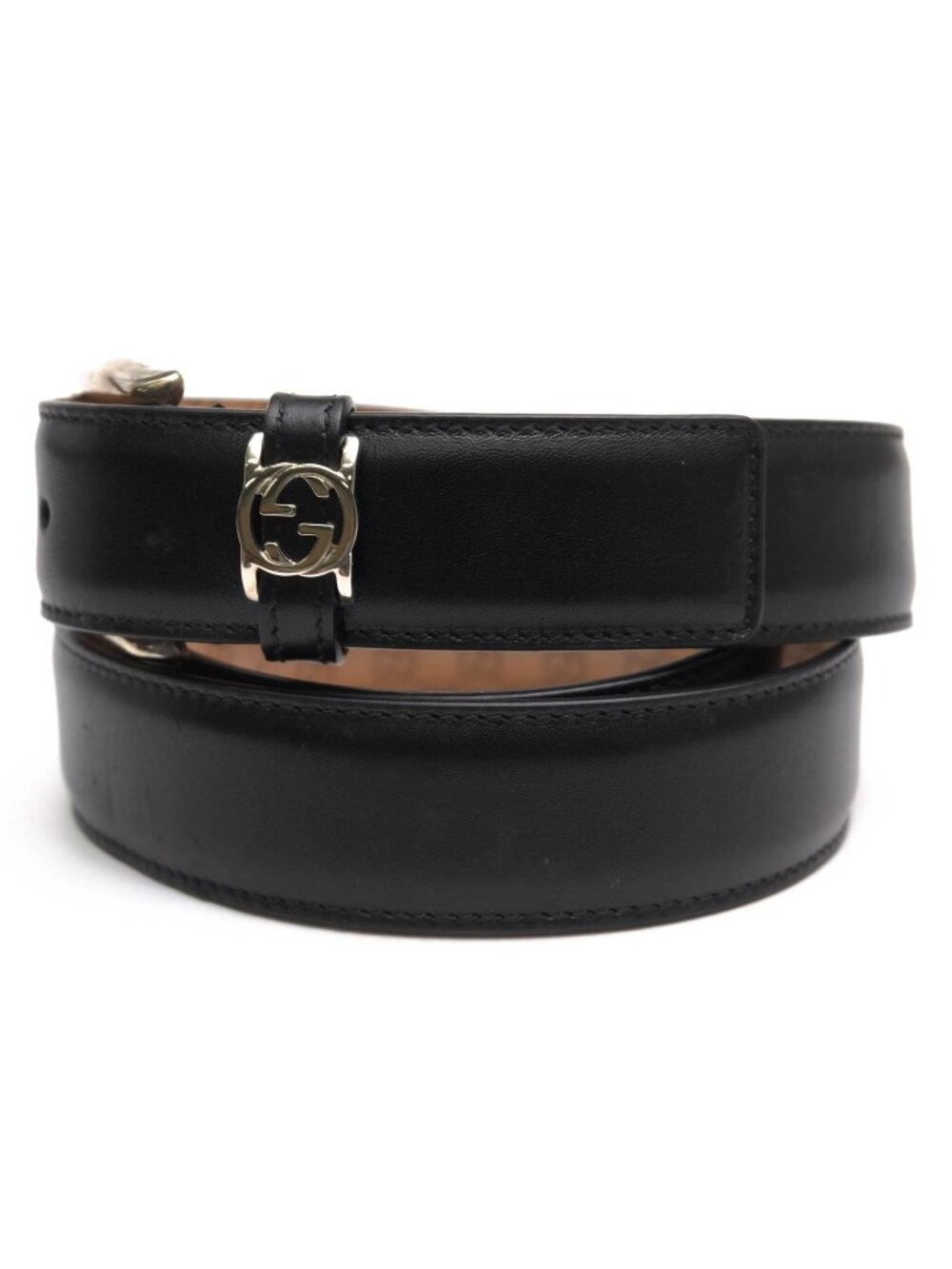 Gucci Belt Business Leather Black GG Monogram